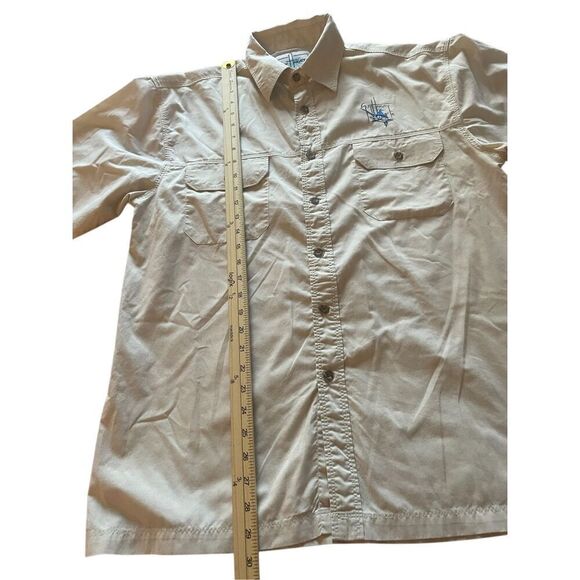 Guy Harvey AFTCO Vented Fishing/ Marlin Shirt Tan M  Short Sleeve Button Up - Picture 7 of 10